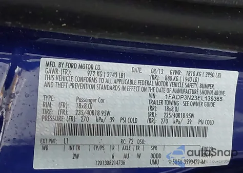 2014 Ford Focus Titanium из США, поврежденный, VIN 1FADP3N23EL139365